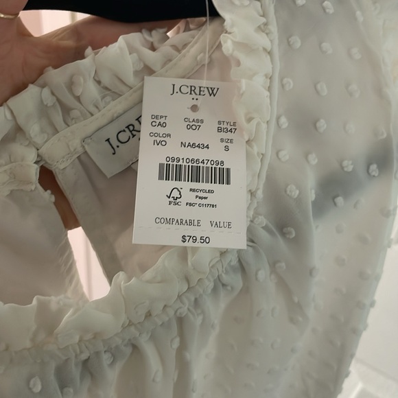 NWT j crew white blouse size small - Picture 6 of 6